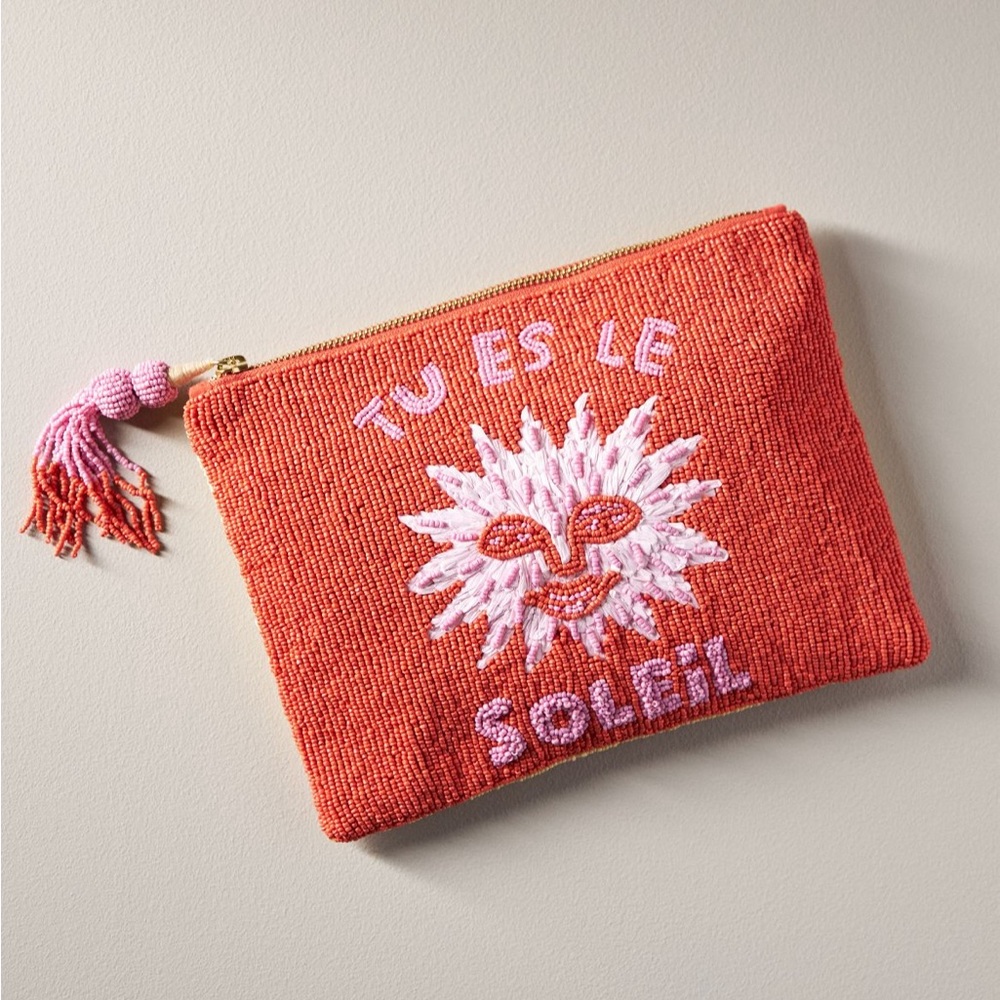 NWT Anisa Makhoul x Anthropologie Top zip pouch